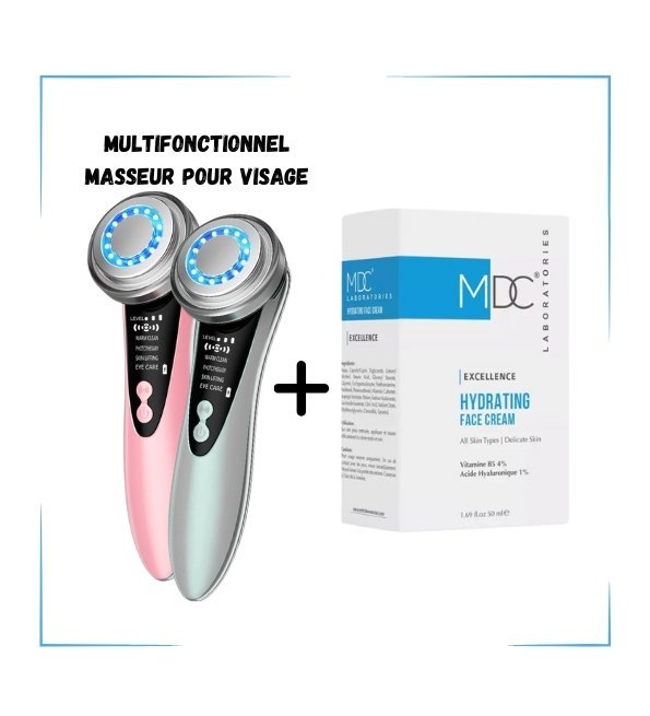 MDC PACK Hydratation +Appareil Masseur Pour Visage Offert
