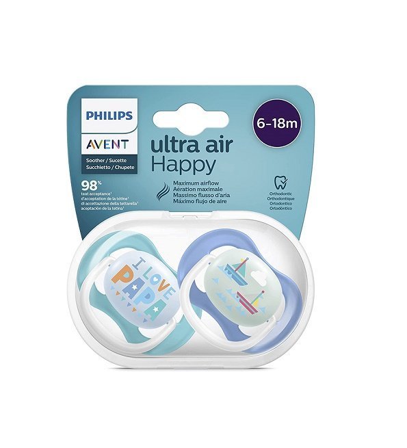 AVENT Sucette Ultra Air 6-18Mois – Garçon