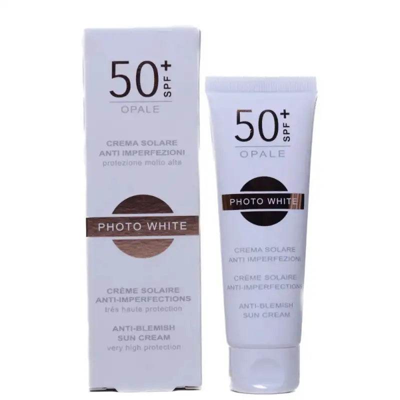 M&D PHOTO WHITE CREME SOLAIRE ANTI IMPERFECTIONS OPALE SPF50+ 50ML+ CAMOMILLA BLU DEO SPRAY OFFERT