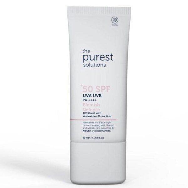 The Purest Solutions Crème Solaire Blemish Defense SPF 50+ - Anti-Taches Antioxydante 50ml