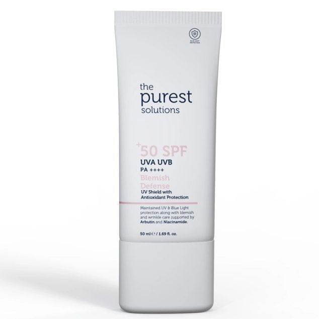 The Purest Solutions Crème Solaire Blemish Defense SPF 50+ - Anti-Taches Antioxydante 50ml