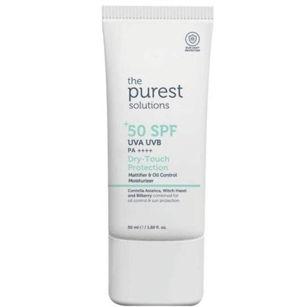 The Purest Solutions Crème Solaire Dry Touch SPF 50+ - Peau Grasse Matifiante 50ml