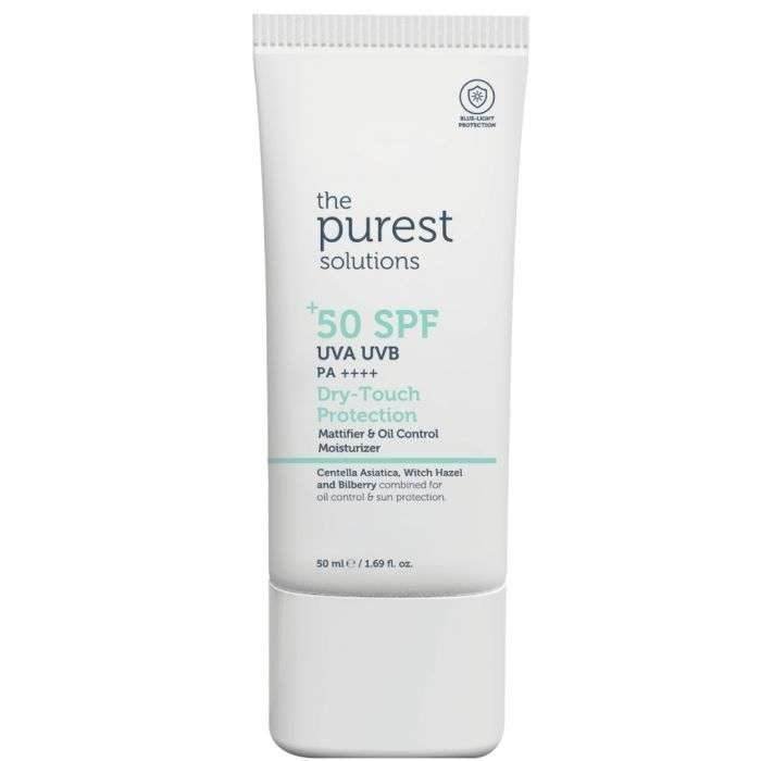 The Purest Solutions Crème Solaire Dry Touch SPF 50+ - Peau Grasse Matifiante 50ml
