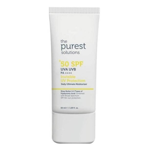 The Purest Solutions Crème Solaire Invisible SPF 50+ - Protection UV Hydratante 50ml