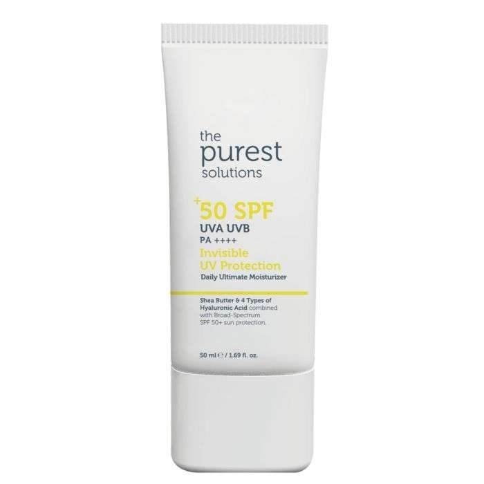 The Purest Solutions Crème Solaire Invisible SPF 50+ - Protection UV Hydratante 50ml
